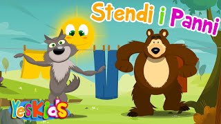 Stendi i Panni  Canzoni per Bambini di YesKids [upl. by Toomin]