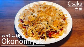 How to make delicious Osakastyle okonomiyaki in Japan👩‍🍳 [upl. by Iana]