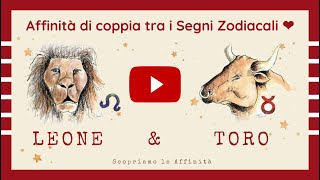 💕 Affinità di Coppia tra i Segni Zodiacali  ♌ Leone amp ♉ Toro [upl. by Hiamerej]