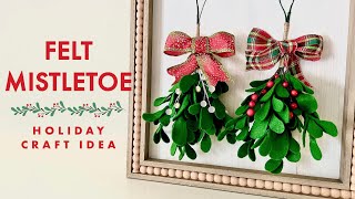 DIY EASY FELT MISTLETOE  HOLIDAY DECOR  FREE DIGITAL DOWNLOAD [upl. by Irret350]