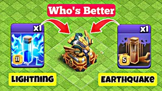 eagle artillery vs lightning spell and earthquake clash of clans [upl. by Pate535]