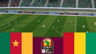 Cameroon 1 vs 1 Guinea 2024 CAF Full match Video game simulation PES 2021 [upl. by Gardol247]