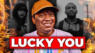 They Bodied This  quotLUCKY YOUquot  Eminem amp Joyner Lucas FlawdReacts [upl. by Aiciruam]