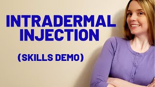 INTRADERMAL INJECTION ID  SKILLS DEMO [upl. by Ybloc]