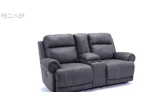 Austere Gray Double Power Reclining Loveseat With Console from Signature Design by Ashley [upl. by Aihcsrop272]