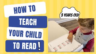 How to Teach Your Child to Read 3 Easy Steps [upl. by Kcirdez543]