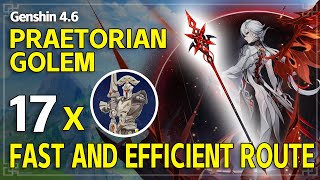 Arlecchino WEAPON  Ascension Materials  17 Praetorian Golem in 5 minutes  Fast Efficient Route [upl. by Brittani]