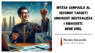 Intesa Sanpaolo al secondo target UniCredit neutralizza i ribassisti Bene Enel [upl. by Attevaj139]