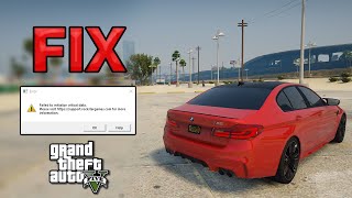 How to Fix GTA 5 Error  Failed to initialize critical data  Unable to launch game Rockstar Games [upl. by Acisey178]