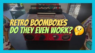 3 Vintage Boomboxes From an Auction  Do They Even Work boombox sanyo pye genx [upl. by Gable]