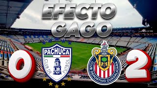 CHIVAS VS PACHUCA JORNADA 12 LIGA MX EFECTO GAGO [upl. by Akcinahs]