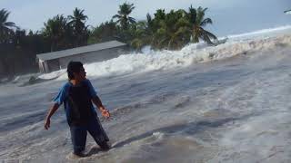 Extreme king tide recorded on Vaitupu the largest atoll in Tuvalu [upl. by Launce131]