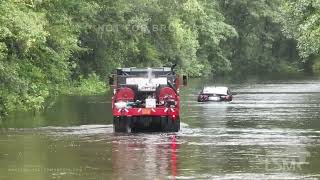 91624 Winnabow NCFlash Flooding Closes Highways  Cars Swamped [upl. by Aneer]