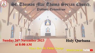 Holy Qurbana Live  St Thomas Mar Thoma Syrian Church  Pattoor Trivandrum [upl. by Sinnylg]