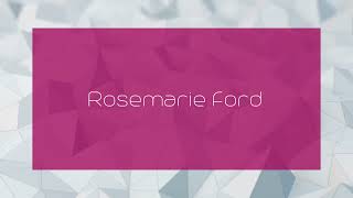 Rosemarie Ford  appearance [upl. by Yezdnil]