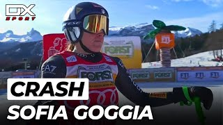 Alpine Ski Sofia Goggia crash at Cortina dAmpezzo  Downhill  2023 🇮🇹 [upl. by Riek]