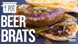 Easy One Pot Beer Brats  SAM THE COOKING GUY 4K [upl. by Odnanref]