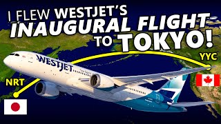 I Flew WestJets INAUGURAL Flight to Tokyo [upl. by Raskind]