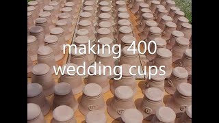 400 wedding cups GREENWARE BISQUE TO GLAZE 420 pottersjournal [upl. by Notserc634]