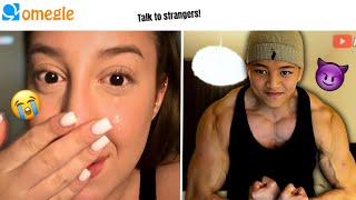 Prank on Omegle but i am Jacked BabySHE STARTED CRYING [upl. by Egide]