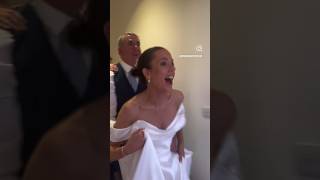 Wedding Conga Line 🤩♥️ singingwaiters wedding bride groom surprise singingwaitersuk [upl. by Bobbye]