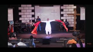 Easter Sunday first service WOTC Dancers Agnus DeiKing of Kings Flag Dance Ministry [upl. by Aihppa354]