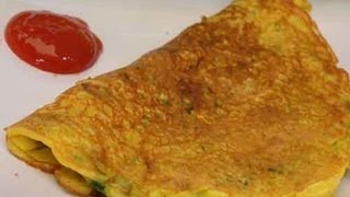 Besan Puda with Spring Onions Savory Pancake with Spring Onions Indian Recipe  Show Me The Curry [upl. by Okiram55]