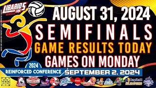 PVL SEMIFINALS Game Results Today AUGUST 31 2024  Games on MONDAY  SEPTEMBER 2 202 [upl. by Nwahsit]