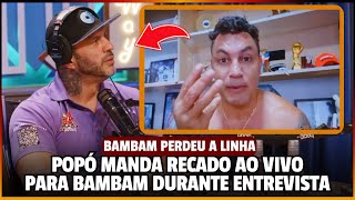 POPÓ SURPREENDE BAMBAM AO VIVO DURANTE ENTREVISTA [upl. by Dodd]