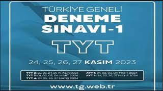 Test Grup Türkiye Geneli Deneme Sınavı 2023 2024  Test Grup Tyt Deneme Cevap Anahtarı TG 2301 [upl. by Luahs]