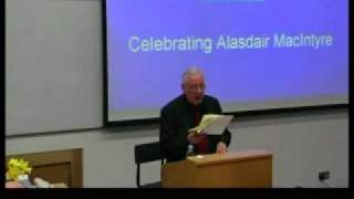 Alasdair MacIntyre On Having Survived Academic Moral Philosophy 1 of 4 [upl. by Mcnelly271]