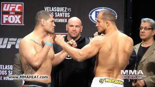 UFC on FOX Velasquez vs Dos Santos and Guida vs Henderson Weighins  FaceOffs [upl. by Ahsenad]