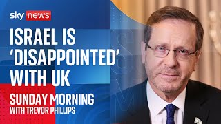 Sense of disappointment in Israel over UKs decisions about Middle East says Israeli president [upl. by Colin]