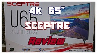 Sceptre 65 4K UHD U650CVUMRTV Review For Under 500 New 2018 ON PS4 Pro [upl. by Arta564]