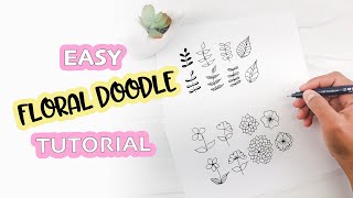 Easy Step by Step Flower Doodles [upl. by Emiline981]