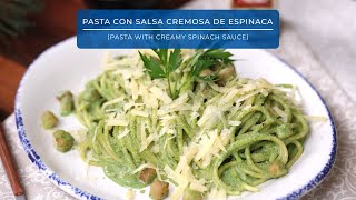 Pasta con salsa cremosa de espinaca [upl. by Hteboj]