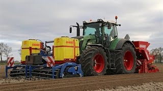 Potato planting all in one  Fendt 828 Vario  Grimme GL 420 Exacta [upl. by Wales]