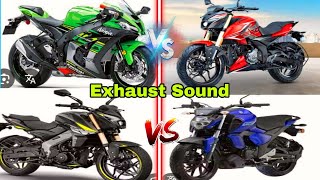 Sound Check ZX10R Vs FZS V3 vs N250 Vs Ns400 [upl. by Esadnac]