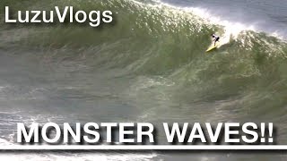 MONSTER WAVES EN ESPAÑA  LuzuVlogs [upl. by Piggy]