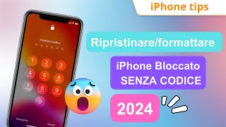 ResettareRipristinare iPhone BLOCCATO 2024 😎 senza codice 4 Modi [upl. by Martino]