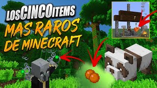 Los cinco items MAS RAROS de Minecraft NO LOS CONSEGUÍS NI EN AÑOS [upl. by Larrisa]