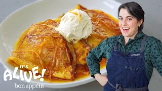 Claire Makes Sourdough Crêpes Suzette  Its Alive  Bon Appétit [upl. by Eentruok]