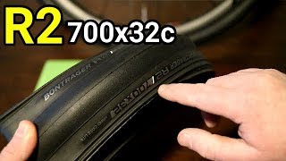 Bontrager R2 700x32c Tire Weight and Actual Size [upl. by Haidedej]