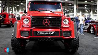 Amazing Custom Mercedes Benz G550 4x4 Squared Exterior Walkaround LA Auto Show [upl. by Melvena322]