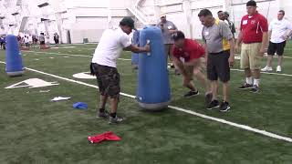 Youth Football Drills  Defensive Line Play [upl. by Rotow188]