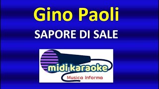 Gino Paoli  SAPORE DI SALE  karaoke [upl. by Elleina208]