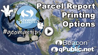 geomantips Parcel Report Printing Options [upl. by Adnohsed]