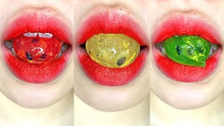 asmr EDIBLE WATER BOTTLE PASSION FRUITS eating sounds [upl. by Chien738]