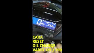 cara reset oil change speedometer vario [upl. by Backler]