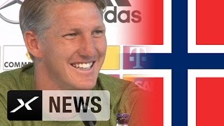 Bastian Schweinsteiger Norwegen Lieber Skifahren statt Fußball  Norwegen  Deutschland [upl. by Norret]